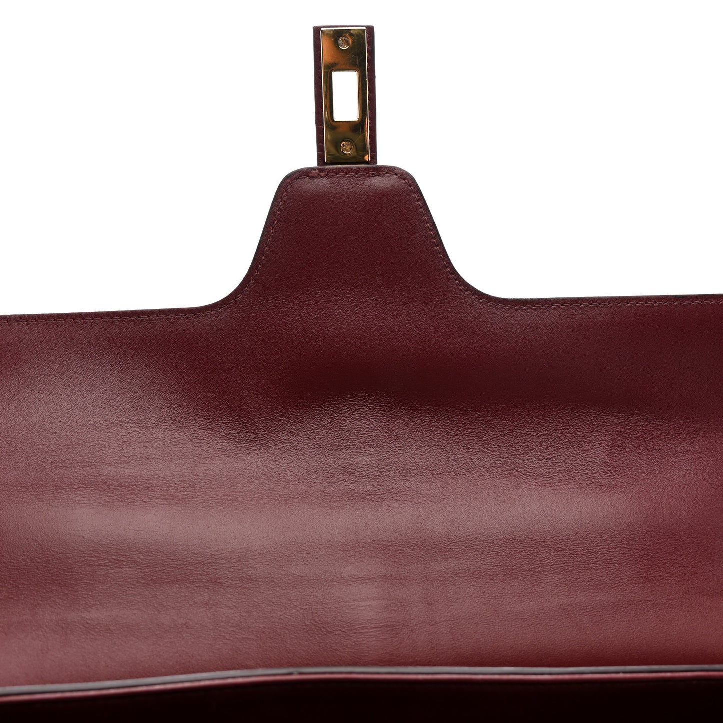 Satinated Calfskin Medium 16 Top Handle Bag Light Burgundy