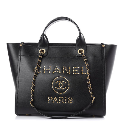 Chanel Caviar Small Studded Deauville Tote Black 1 of 11