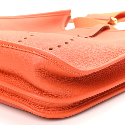 Hermes Taurillon Clemence Evelyne III PM Orange 10 of 10