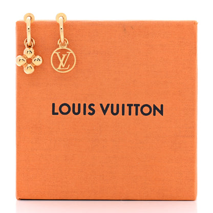 Louis Vuitton Brass Blooming Earrings Gold 5 of 5