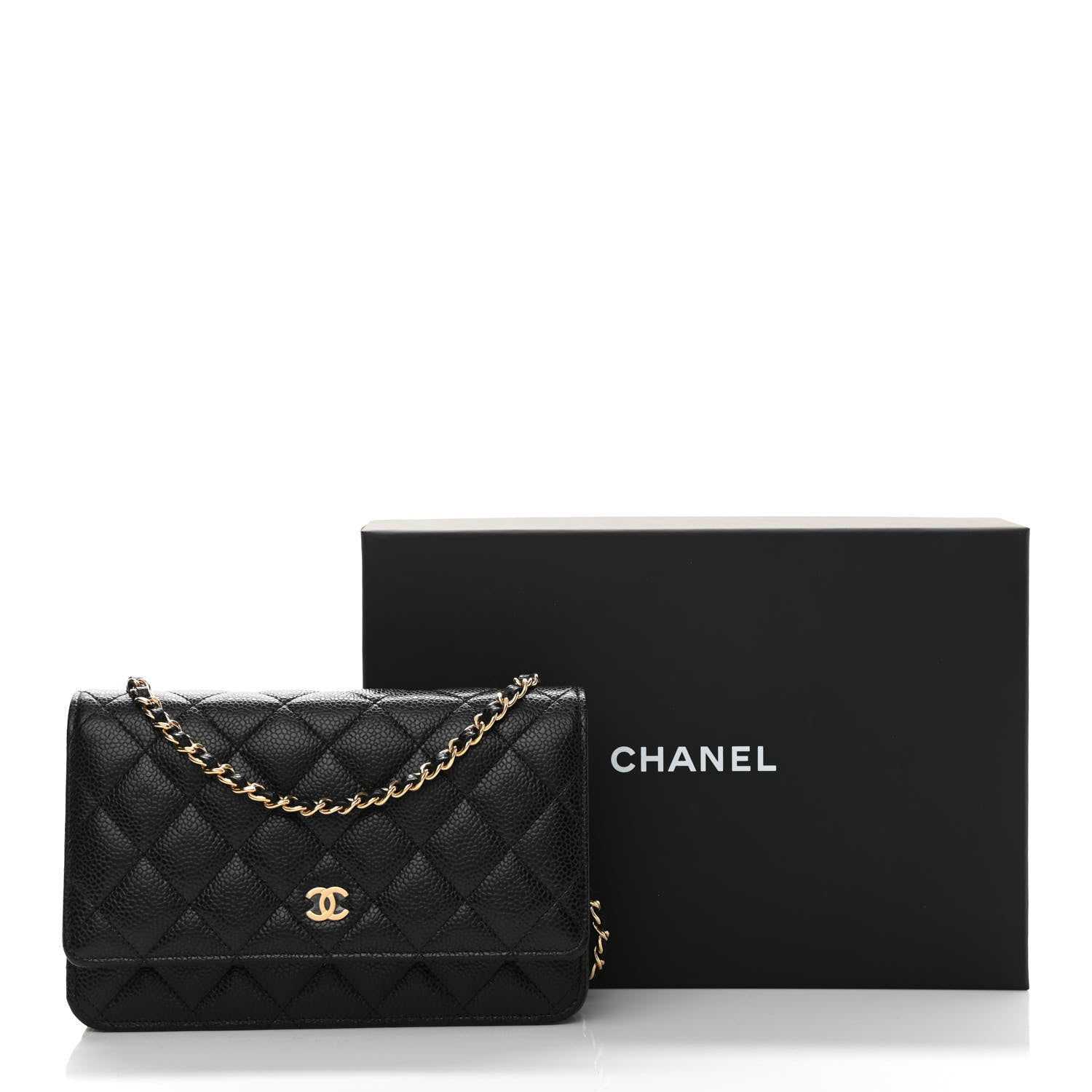 Chanel Caviar Quilted Wallet On Chain WOC Black 11 of 11