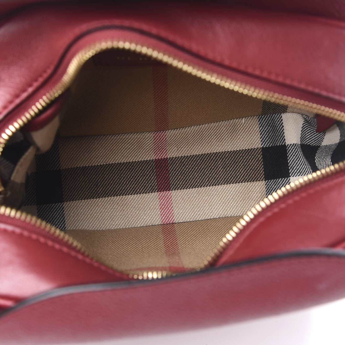 Soft Grain Calfskin Small Buckle Zip Bag Parade Red