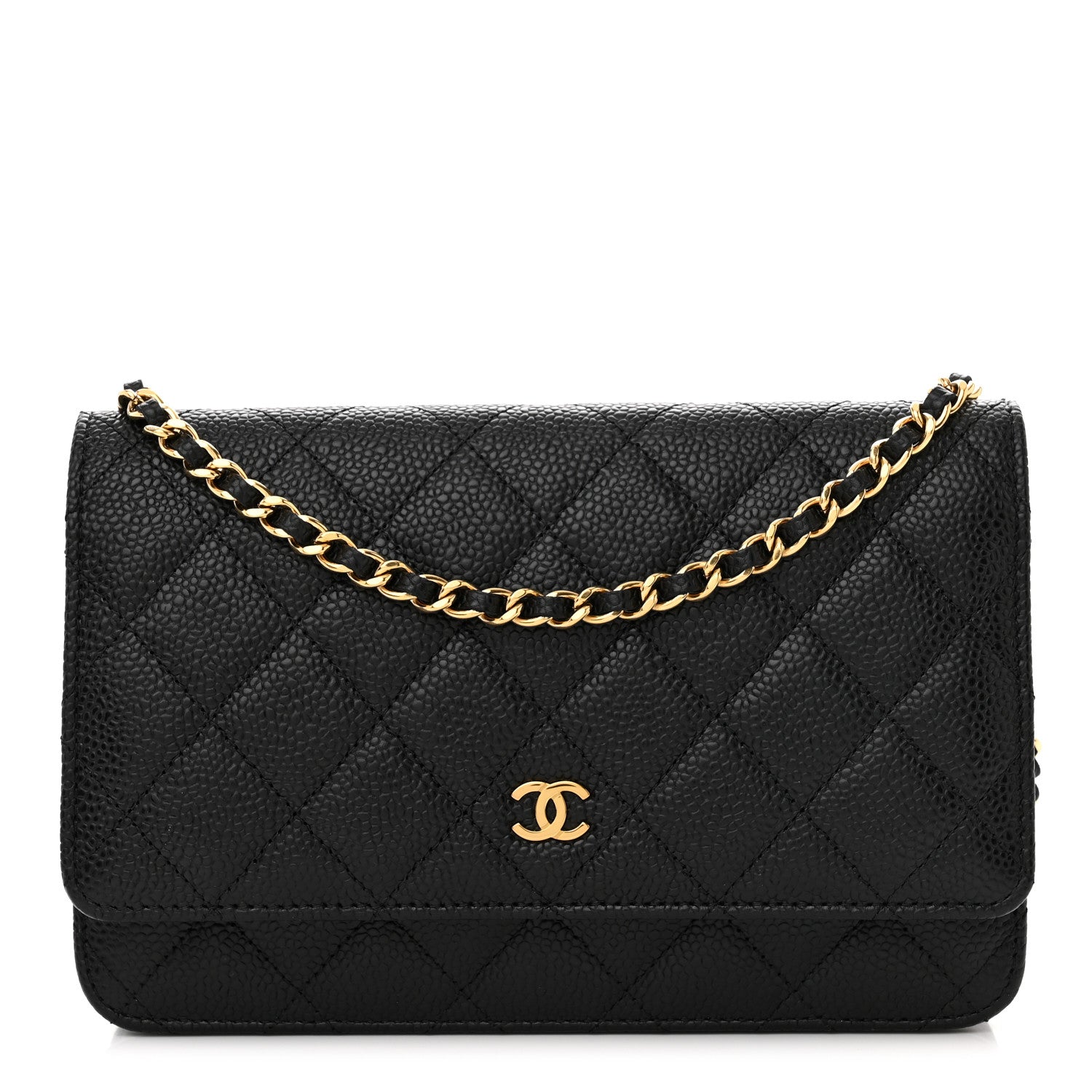 Chanel Caviar Quilted Wallet on Chain WOC Black 1 of 12