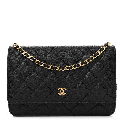 Chanel Caviar Quilted Wallet on Chain WOC Black 1 of 12