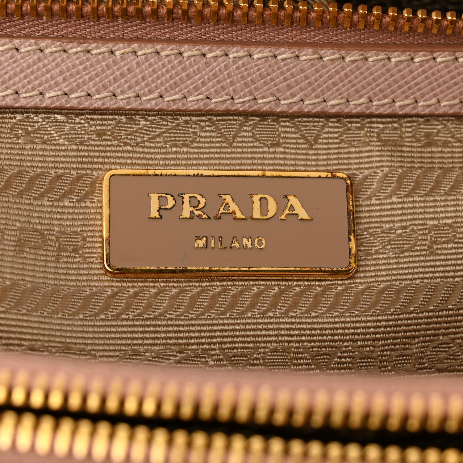 Prada Saffiano Small Galleria Double Zip Tote Cammeo 6 of 10