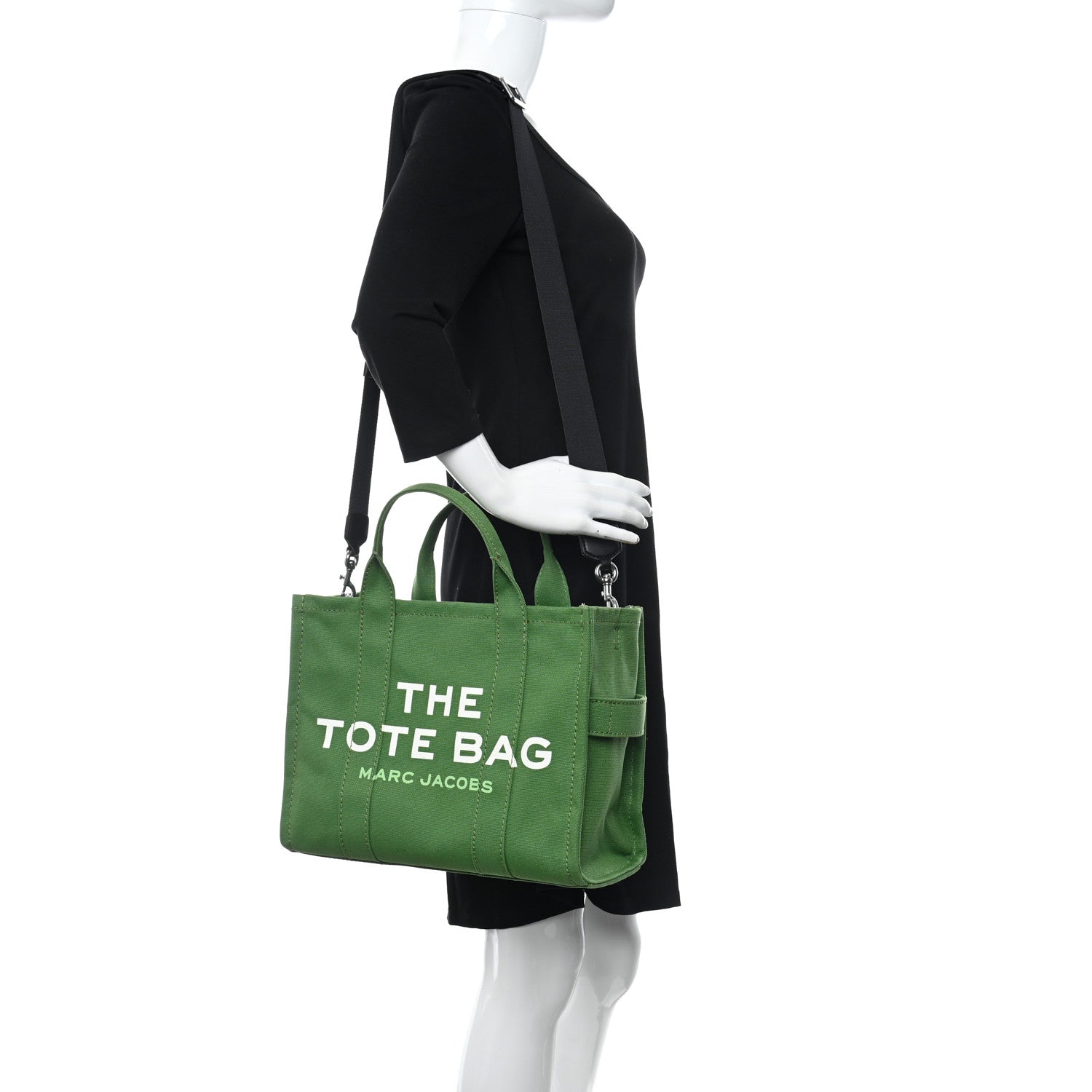 Marc Jacobs Cotton Canvas Medium The Traveler Tote Bag Aloe 2 of 10