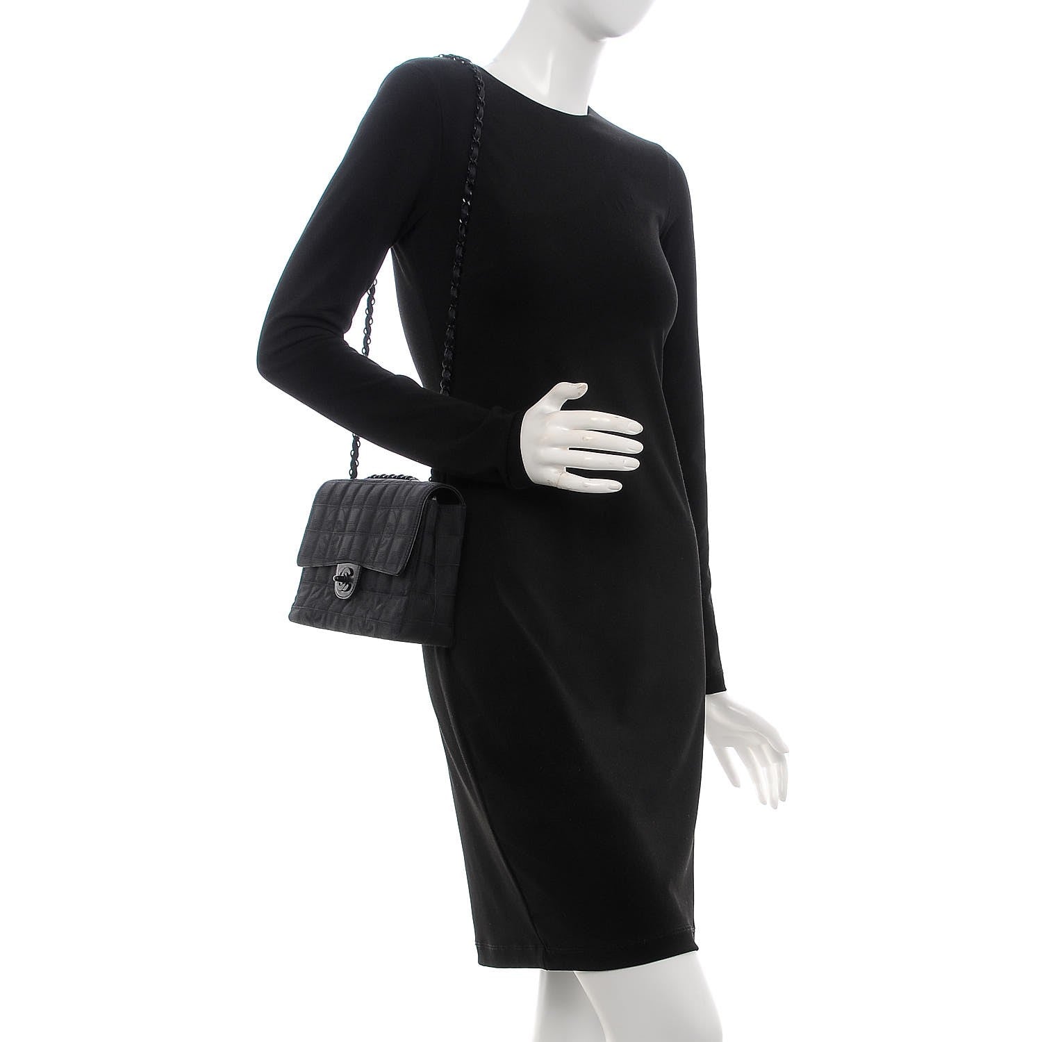 Chanel Nylon Medium Travel Flap Black 2 of 7