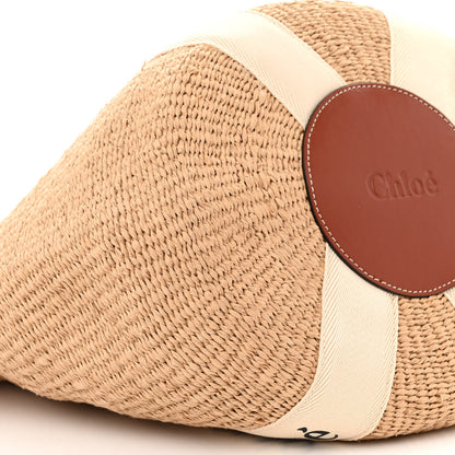 Chloe Raffia Large Woody Tote White 8 of 9