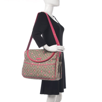 Gucci GG Supreme Monogram Rose Bud Diaper Bag Pink 2 of 11