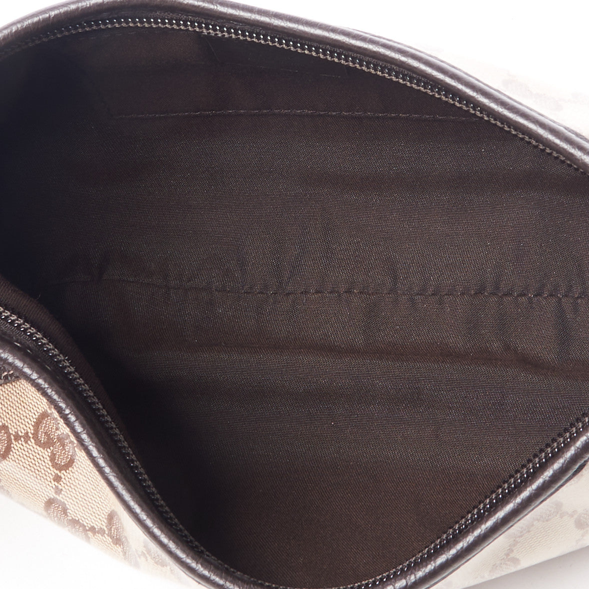 Crystal Monogram Small D Ring Gold Hobo Brown