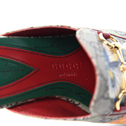 Gucci GG Supreme Monogram Tian Womens Princetown Slippers 35.5 Beige Ebony Multicolor 7 of 9