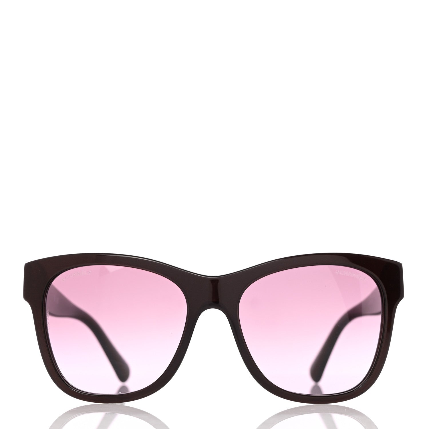 Chanel Acetate Square CC Sunglasses 5380 Burgundy Pink 2 of 9
