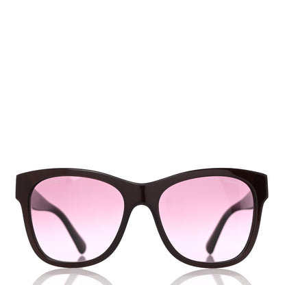 Chanel Acetate Square CC Sunglasses 5380 Burgundy Pink 2 of 9