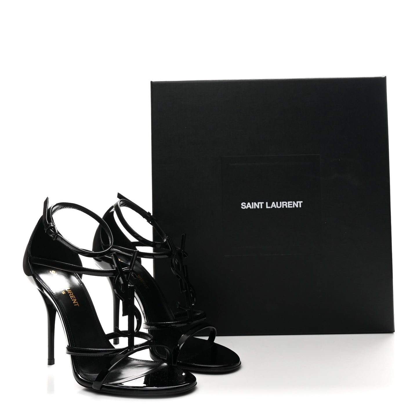 Vernice Chiffon Cassandra 100 Ankle Strap Sandals 37.5 Black