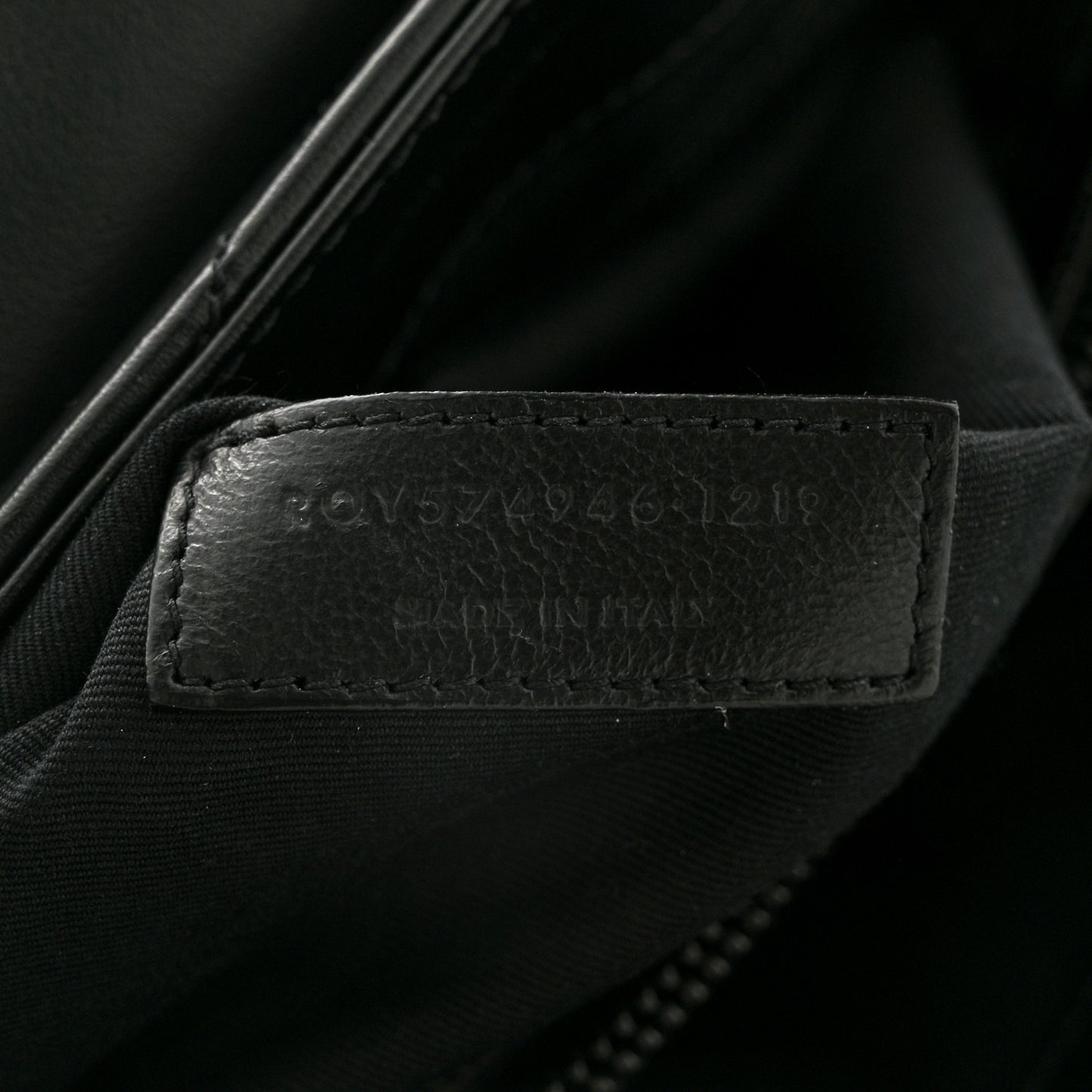 Calfskin Y Quilted Monogram Medium Loulou Chain Satchel Black