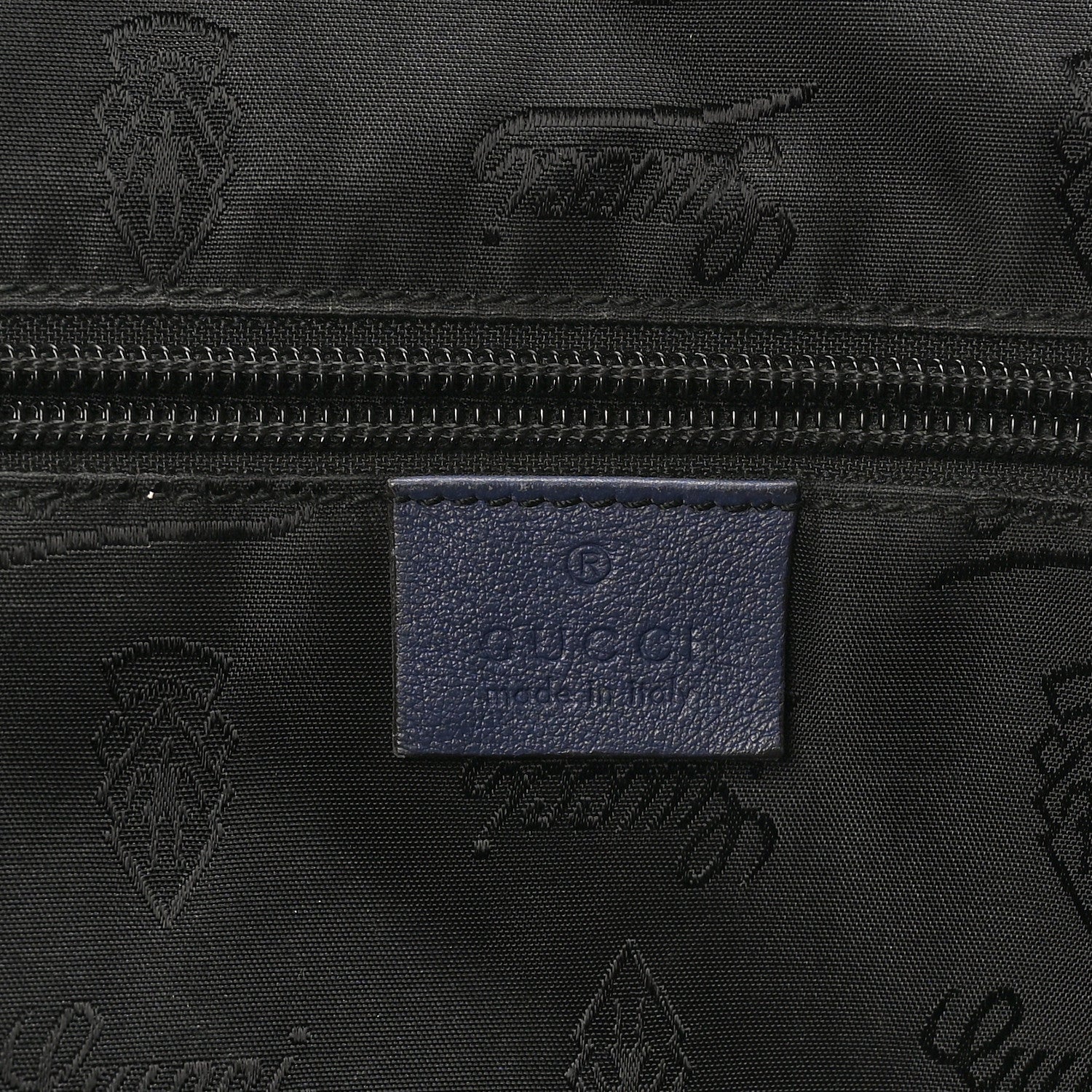 Gucci Guccissima Medium Flap Messenger Bag Blue 6 of 10