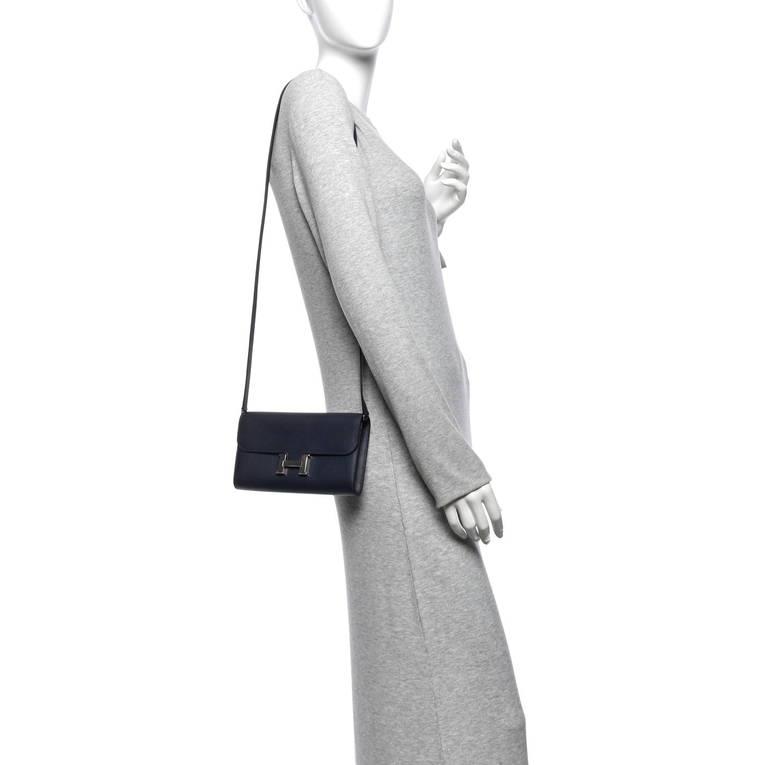 Hermes Evercolor Constance Wallet To Go Bleu Nuit 2 of 11