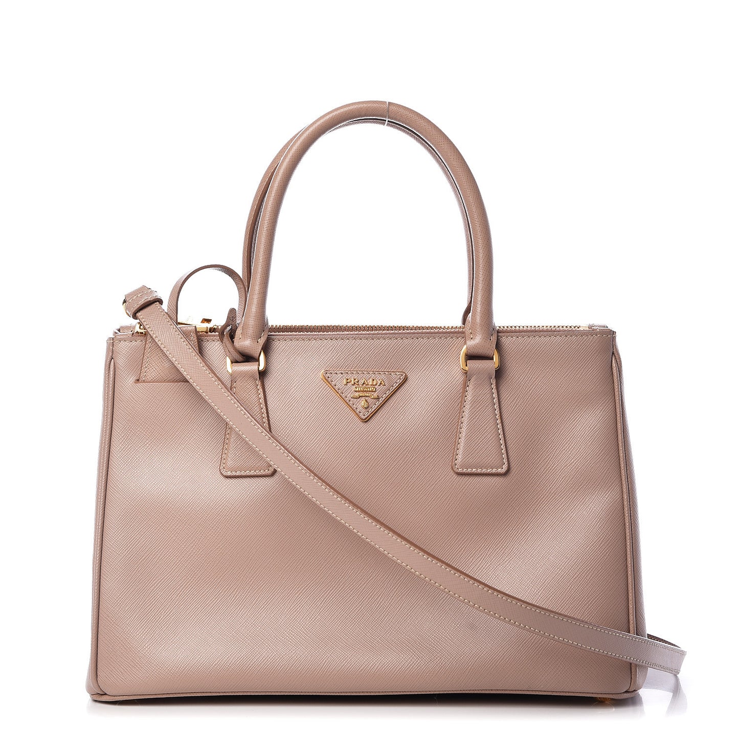 Saffiano Small Galleria Double Zip Tote Cammeo