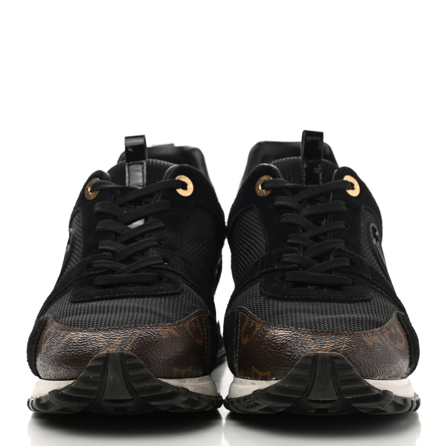 Louis Vuitton Suede Monogram Run Away Sneakers 38 Black 2 of 10