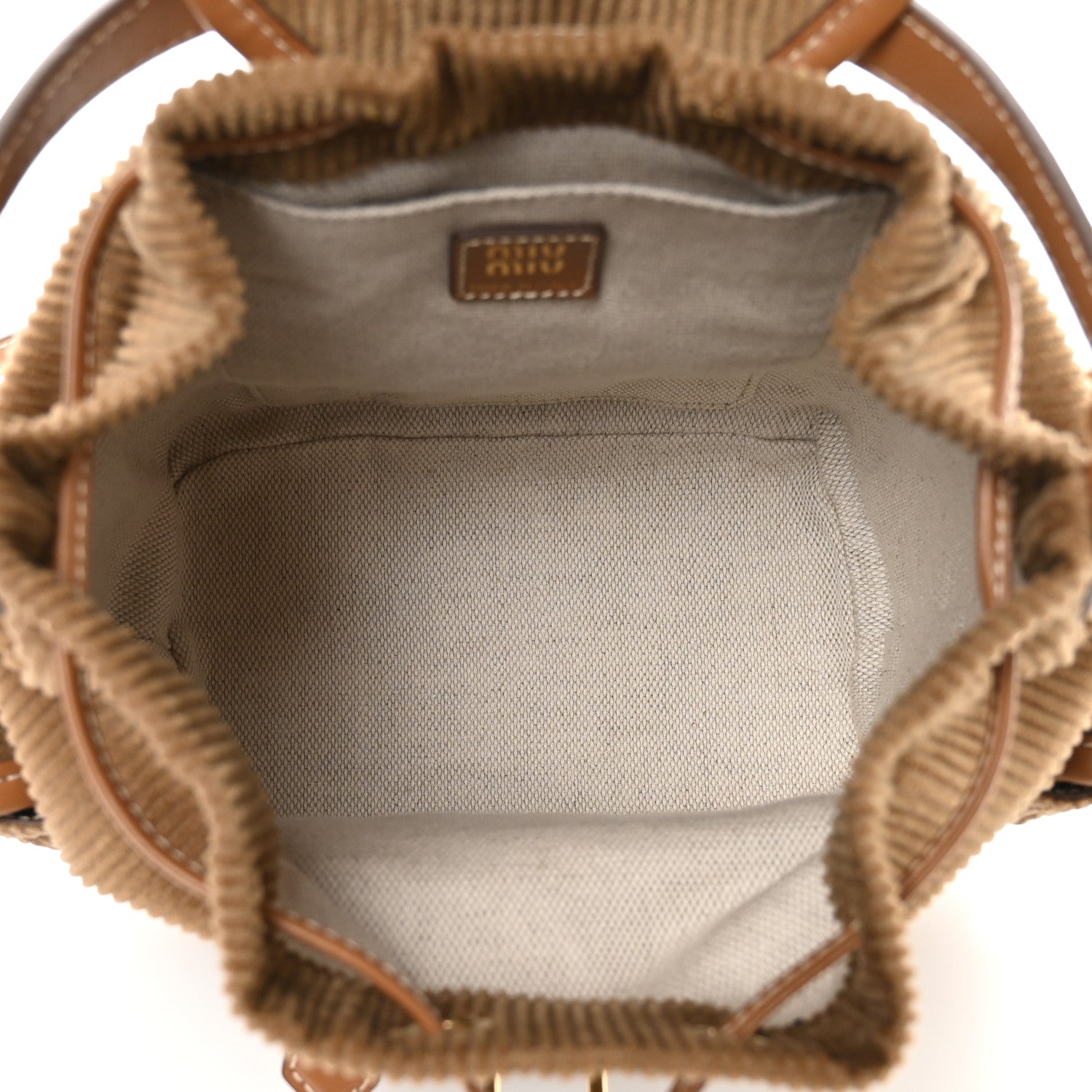 Miu Miu Corduroy Soft Mini Backpack Cannella 5 of 9
