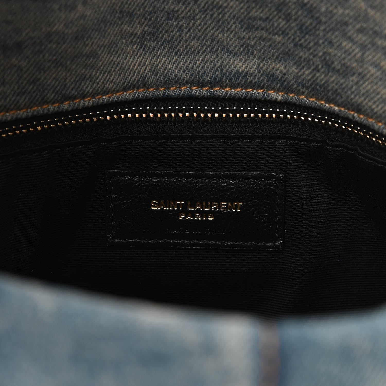 Saint Laurent Denim Quilted Medium Loulou Puffer Monogram Chain Satchel Blue Cinnamon 6 of 9