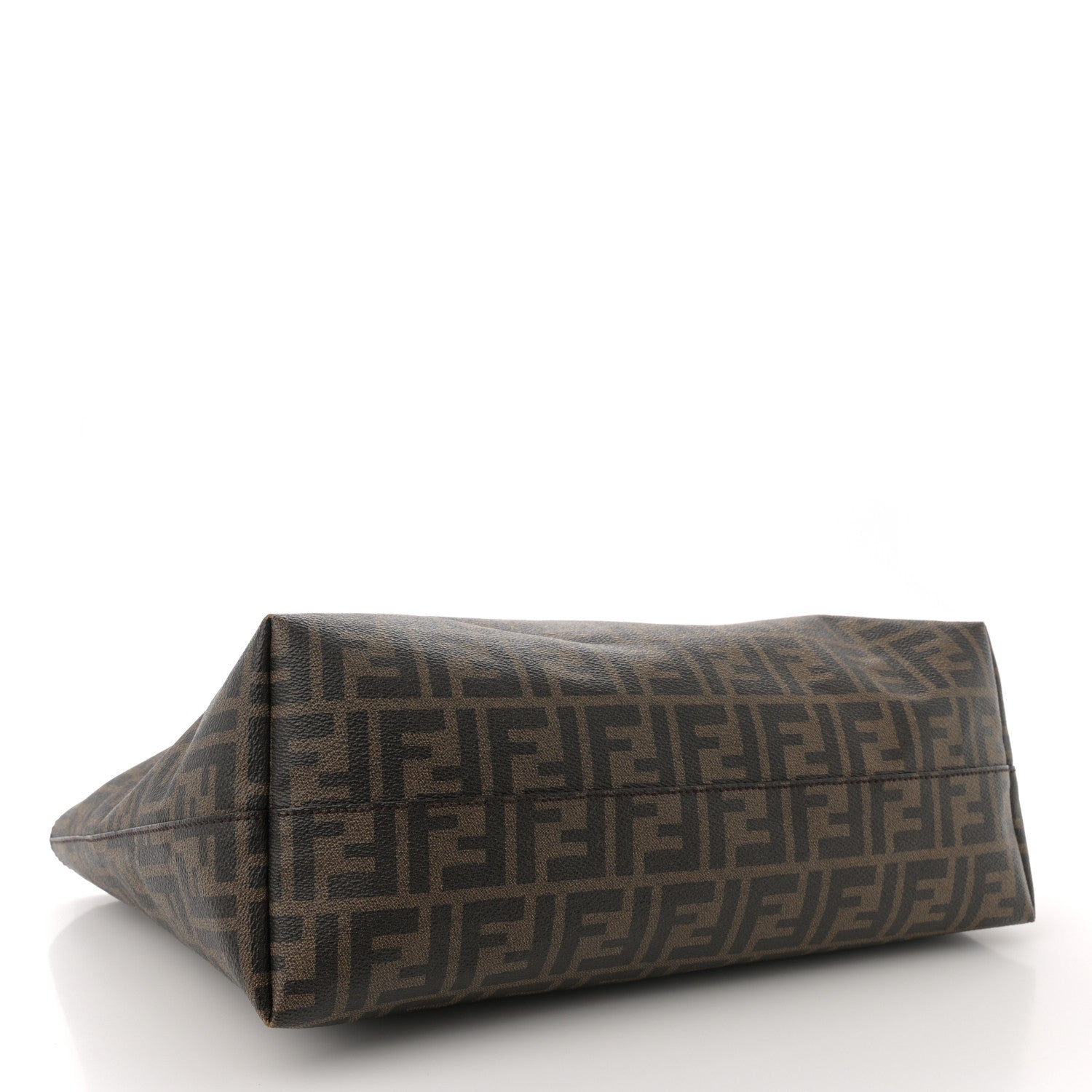 Fendi Zucca Spalmati Medium Roll Tote Tobacco Pavone 4 of 12