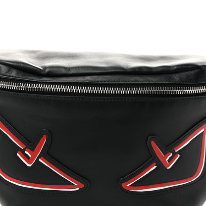 Fendi Vitello Grace Light Century Devil Eyes Belt Bag Black Rosso 8 of 12