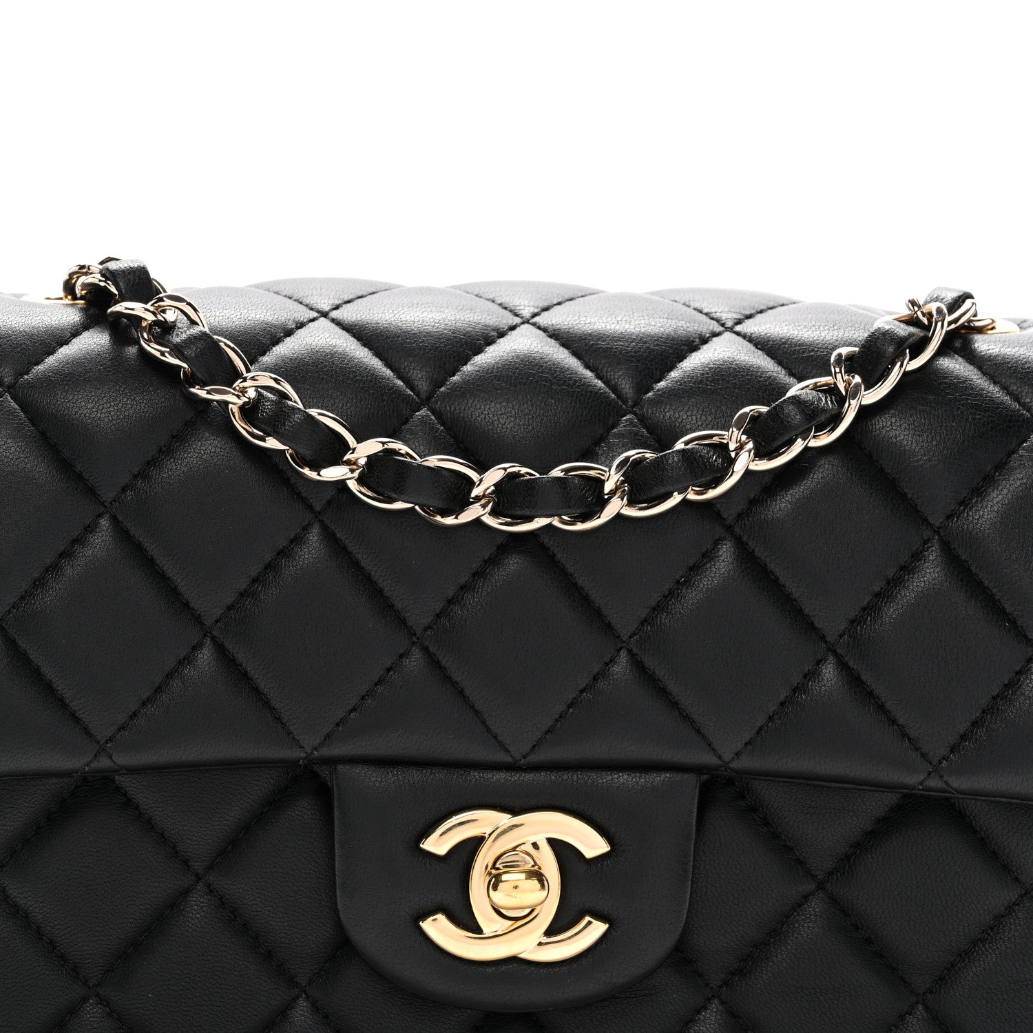 Chanel Lambskin Quilted Mini Rectangular Flap Black 8 of 11