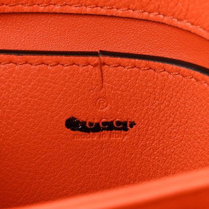 Gucci Roxy Calfskin Mini Blondie Chain Shoulder Flap Bag Deep Orange 6 of 11