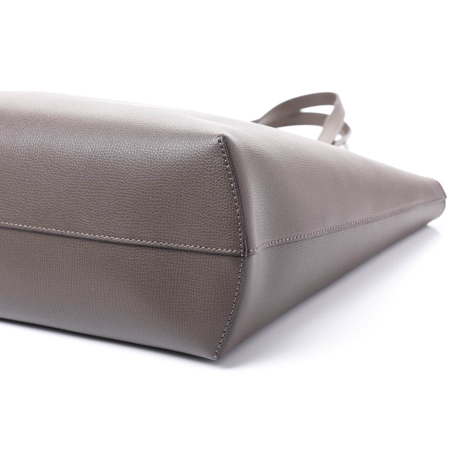 Fendi Vitello Vienna Enamel F is Fendi Shopping Tote Carbone Tobacco 6 of 11