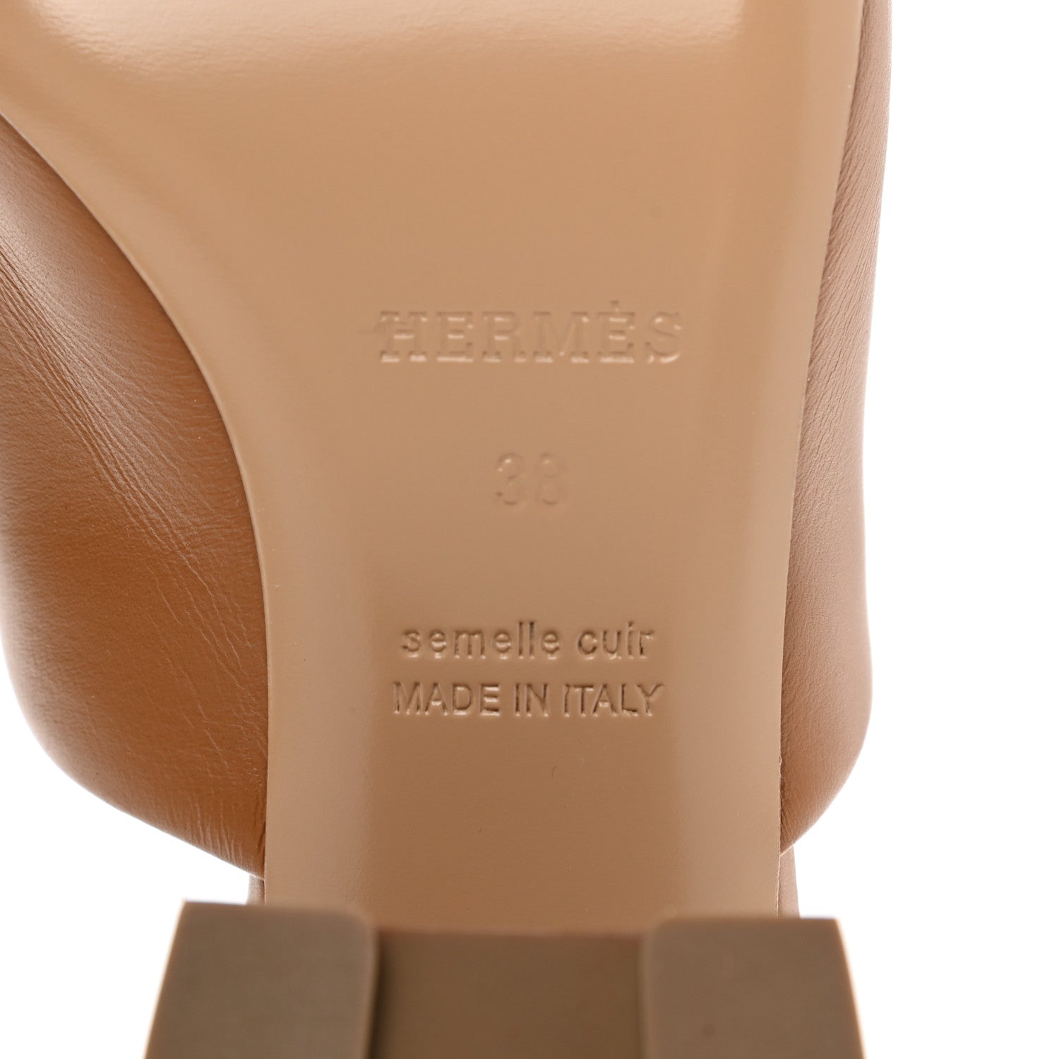 Hermes Calfskin Camilla Mules 38 Beige Dore 7 of 10
