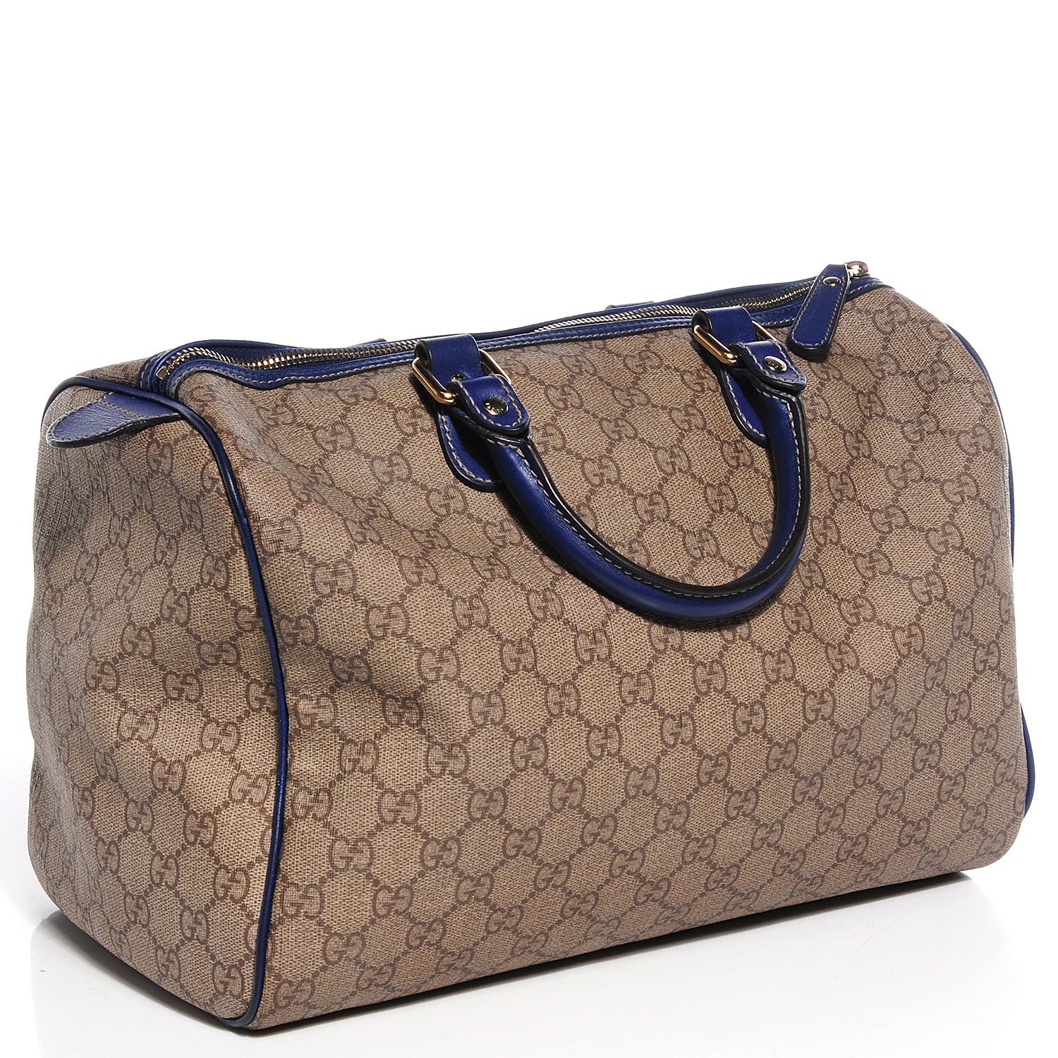 Gucci GG Plus Monogram Medium Boston USA Flag Unicef Duffle Blue 3 of 9