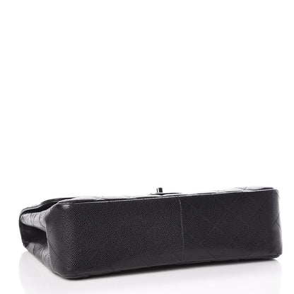 Chanel Caviar Quilted Jumbo Single Flap Black 4 of 12