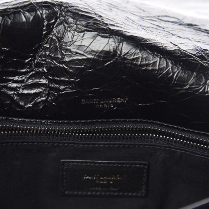 Saint Laurent Crinkled Calfskin Matelasse Monogram Medium Niki Chain Satchel Black 7 of 10