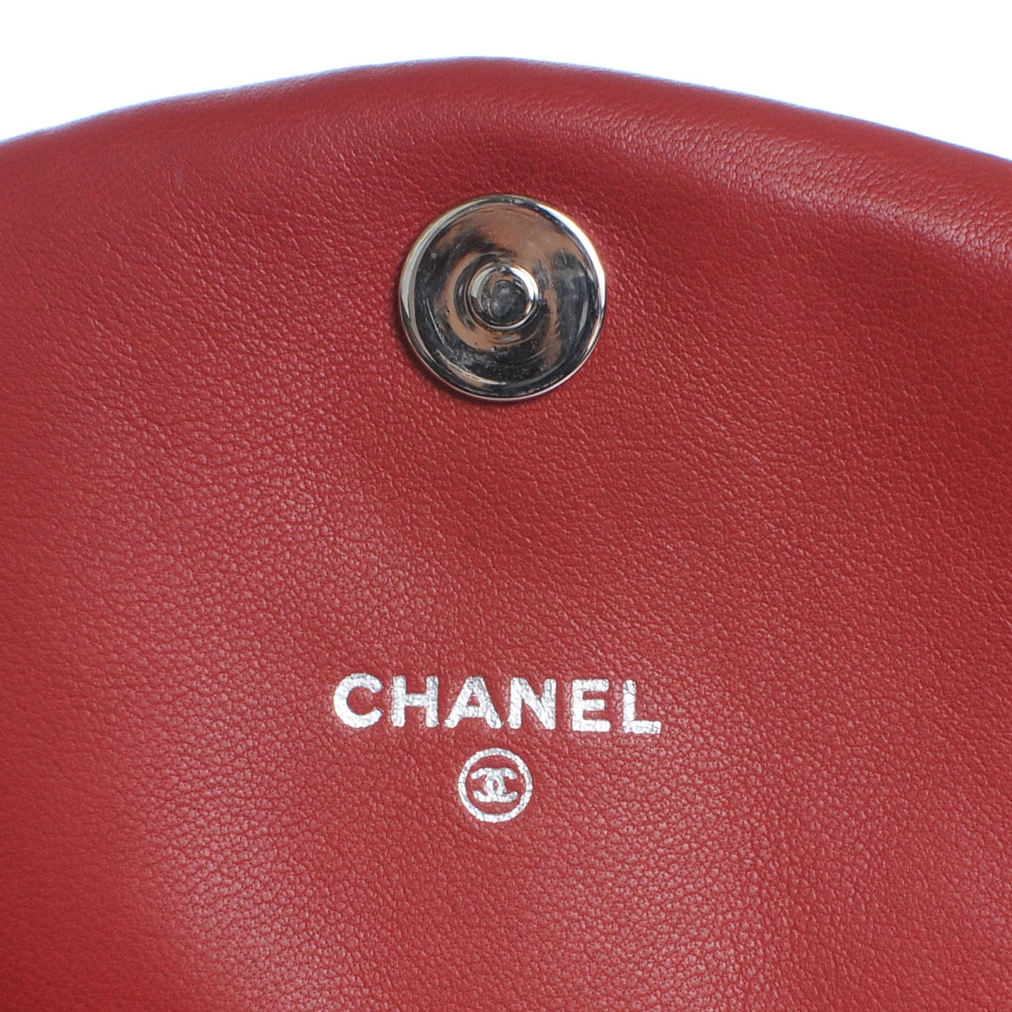 Lambskin Half Moon Wallet On Chain Bag Red
