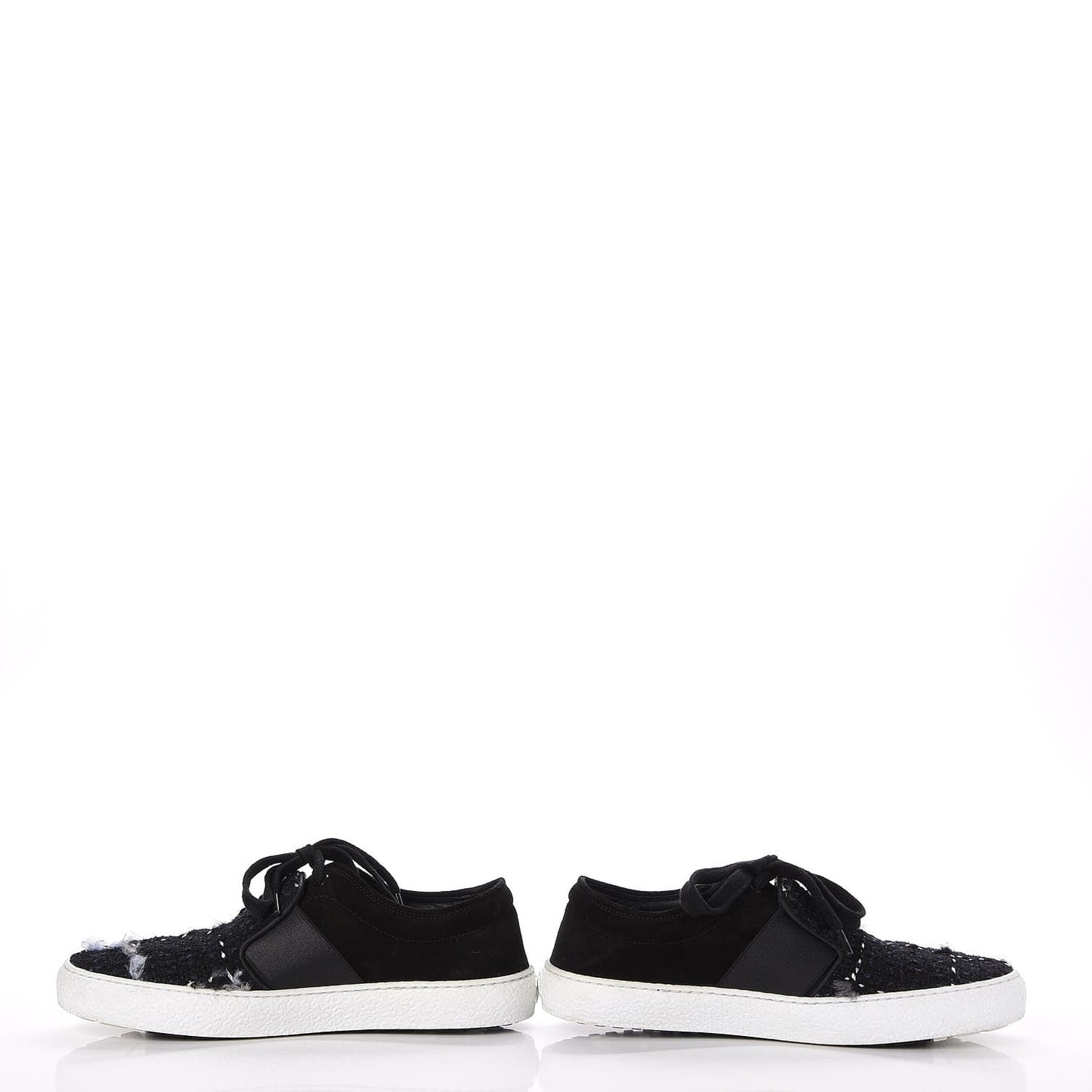 Suede Tweed Sneakers 38 Black