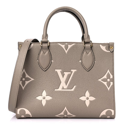 Louis Vuitton Empreinte Monogram Giant Onthego PM Tourterelle Creme 1 of 9