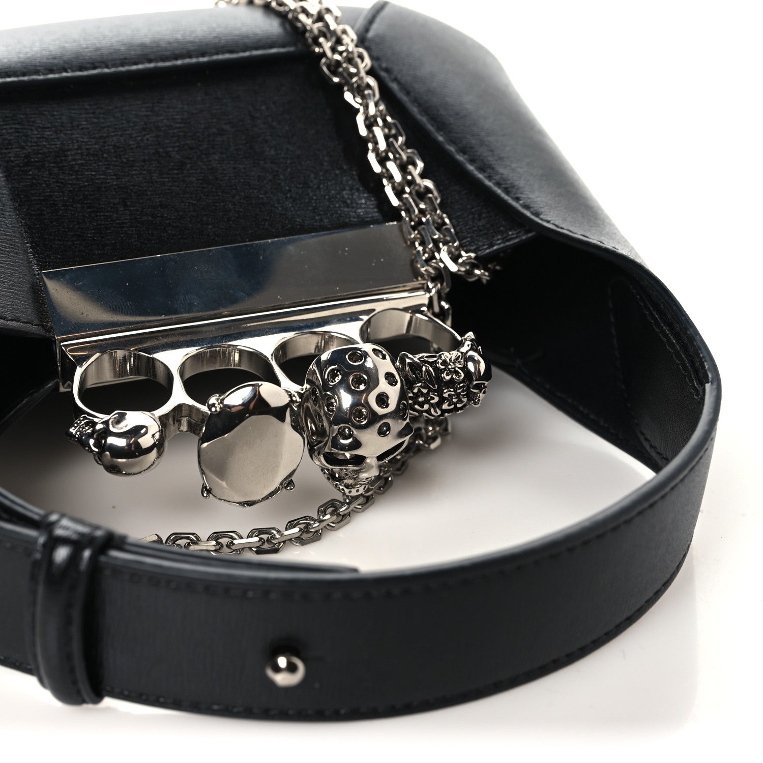 Alexander McQueen Calfskin Mini The Jeweled Hobo Black 11 of 11