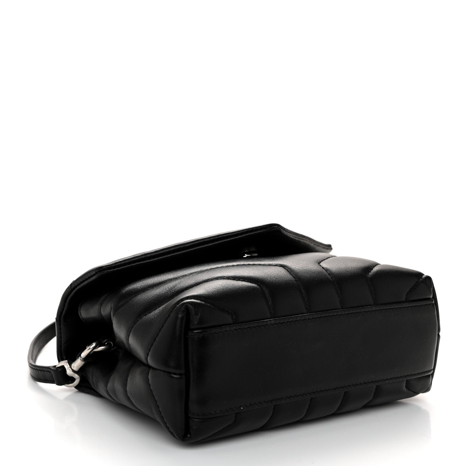 Saint Laurent Calfskin Y Quilted Monogram Toy Loulou Crossbody Bag Black 4 of 10