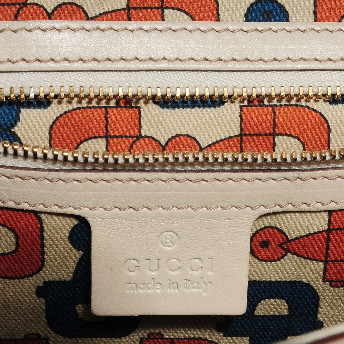 Guccissima Large Treasure Flap Off White
