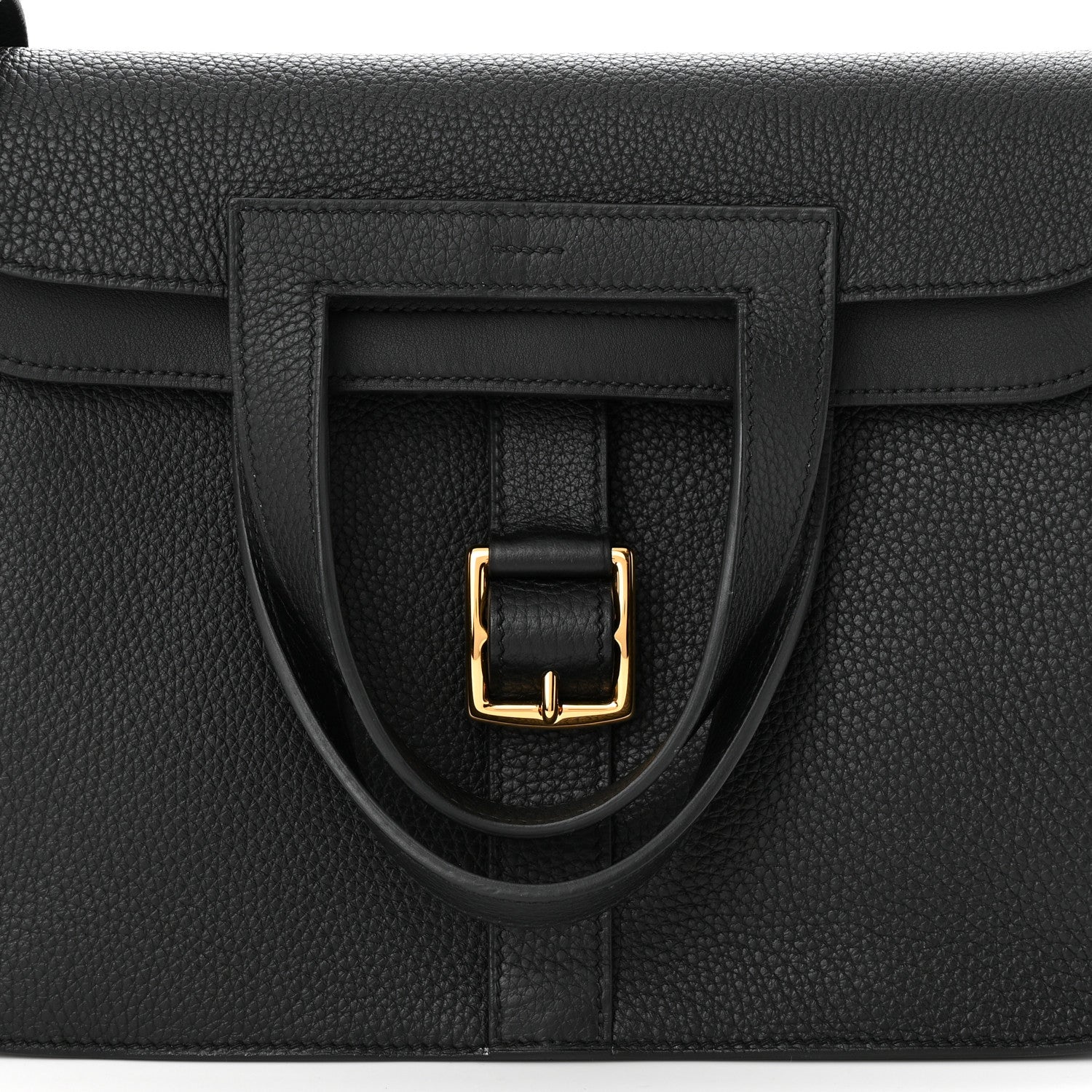 Hermes Taurillon Clemence Halzan 31 GM Black 8 of 13