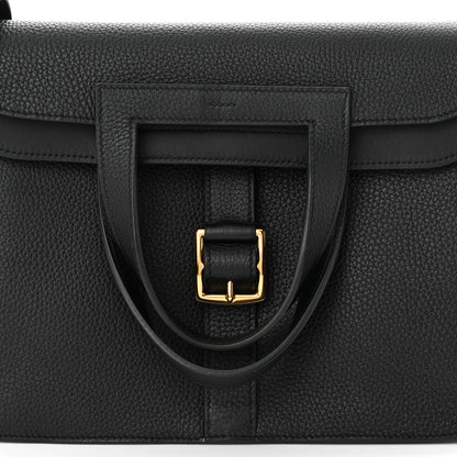 Hermes Taurillon Clemence Halzan 31 GM Black 8 of 13