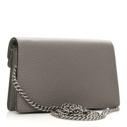 Gucci Dollar Calfskin Crystal Super Mini Dionysus Shoulder Bag Dusty Grey Black Diamond 3 of 10