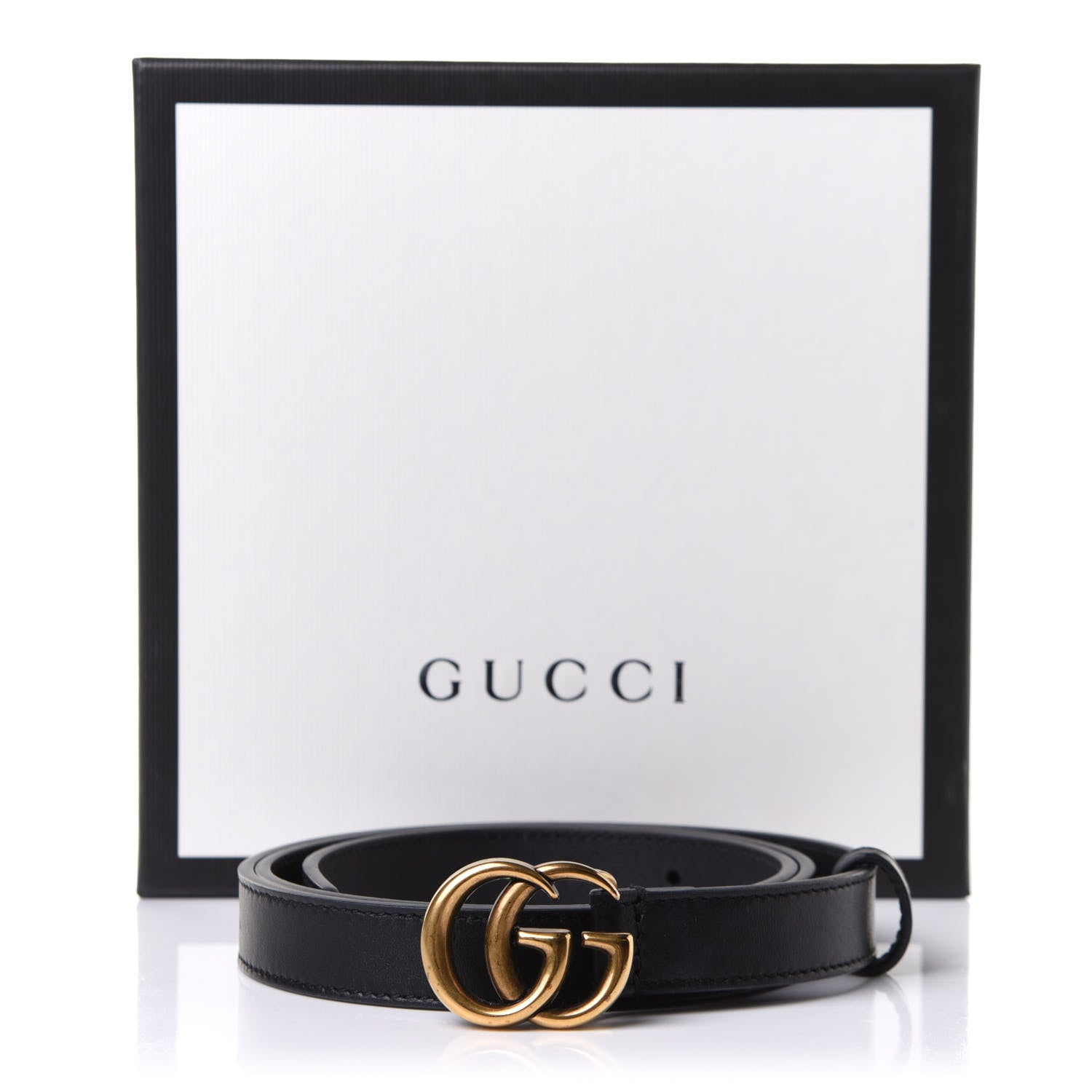 Gucci Calfskin Double G 20mm Belt 90 36 Black 5 of 5