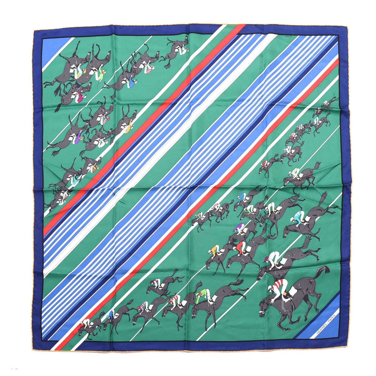 Silk Les Courses Scarf 90