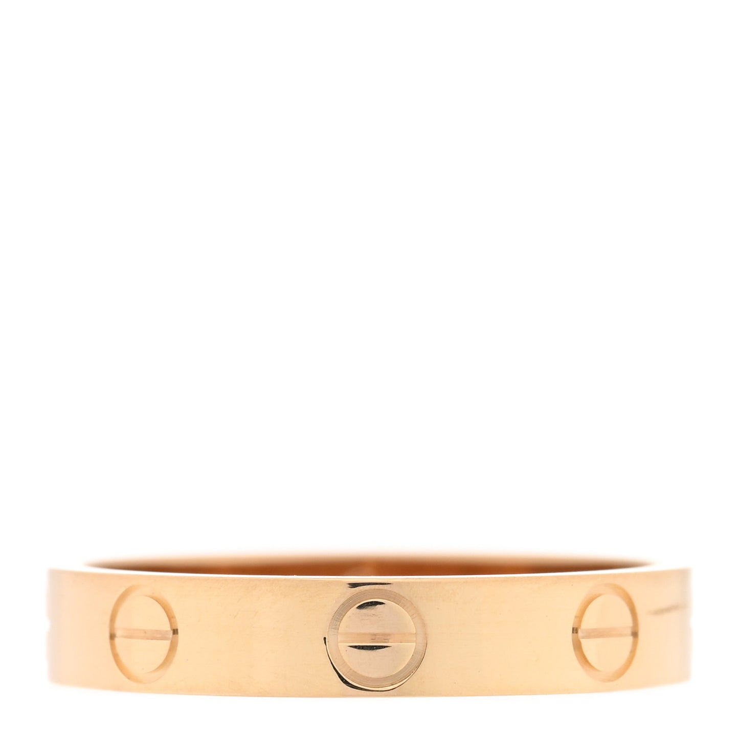 18K Yellow Gold 3.5mm LOVE Wedding Band Ring 54 6.75