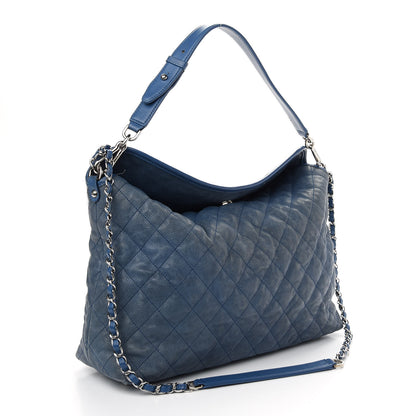 Chanel Caviar Quilted French Riviera Hobo Blue 3 of 9