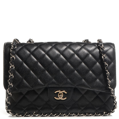 Chanel Caviar Jumbo Single Flap Black 1 of 8