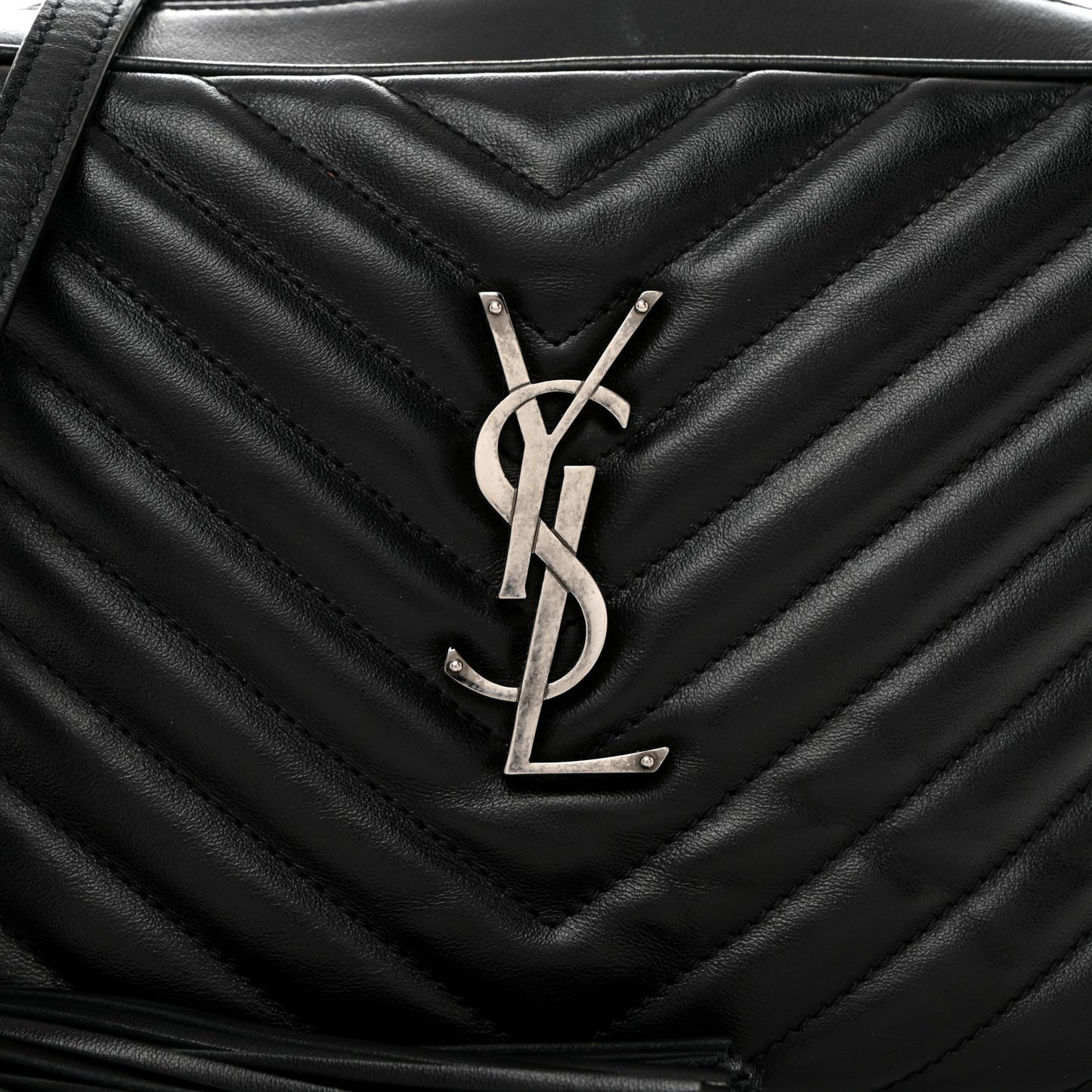 Calfskin Matelasse Monogram Lou Camera Bag Black
