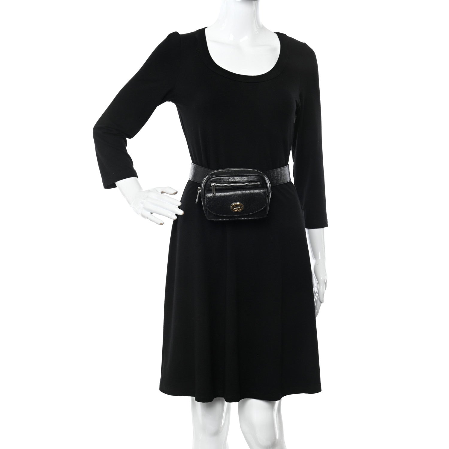 Gucci Fluffy Calfskin Mini Morpheus Belt Bag 90 36 Black 2 of 11